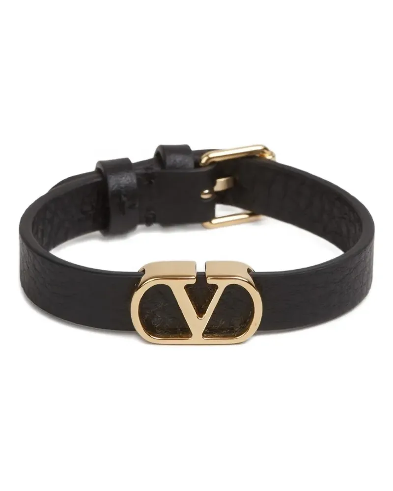 Valentino Garavani VLogo Signature leather bracelet - Schwarz Schwarz