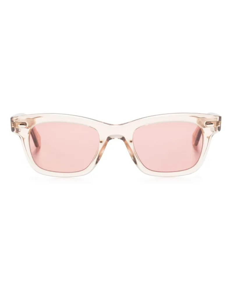 Garrett Leight Grove Sonnenbrille mit eckigem Gestell Nude