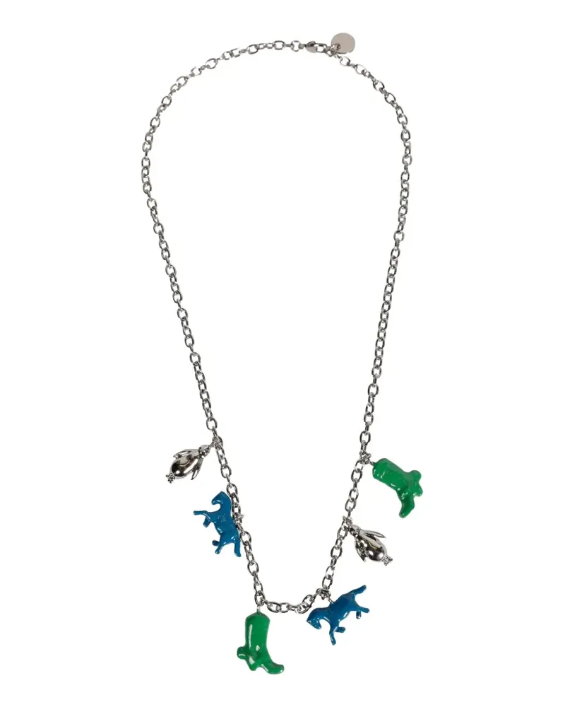 Marni horse-charms chain necklace - Silber Silber
