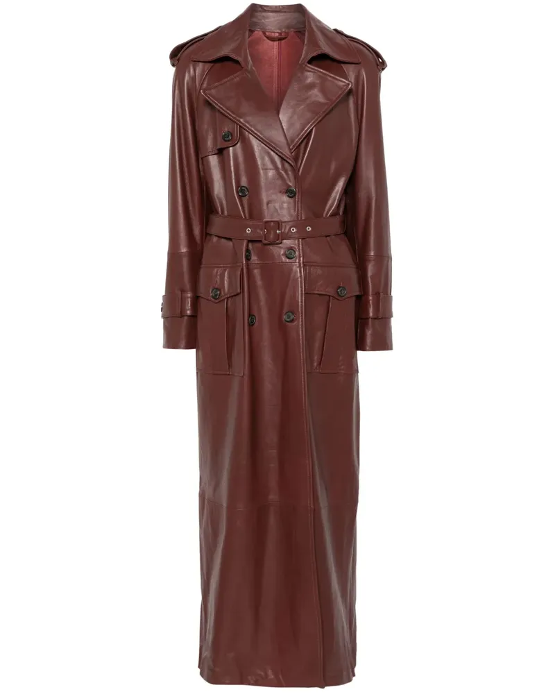 Giuseppe di Morabito Trenchcoat aus Leder - Rot Rot