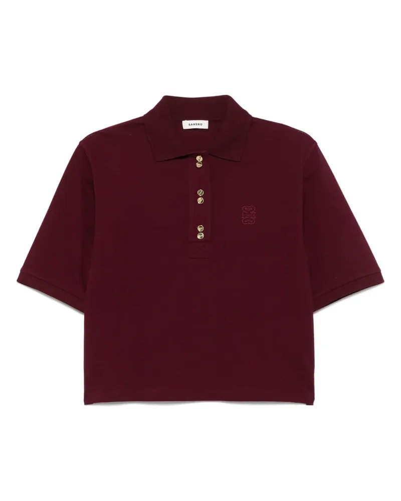 Sandro Poloshirt mit Logo-Stickerei - Rot Rot