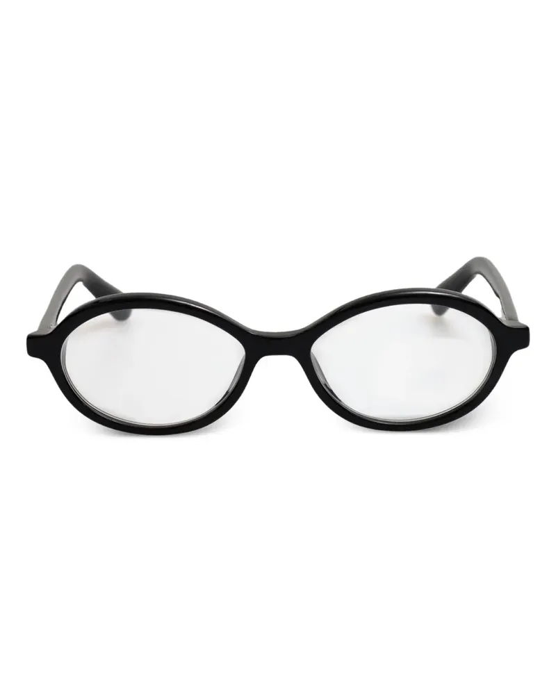 Jacquemus Brille mit ovalem Gestell - Schwarz Schwarz