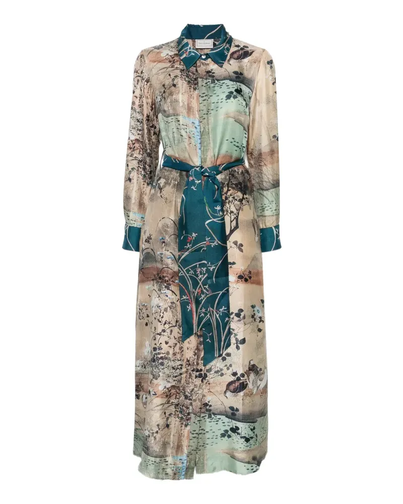 Pierre-Louis Mascia Midikleid mit grafischem Print - Nude Nude
