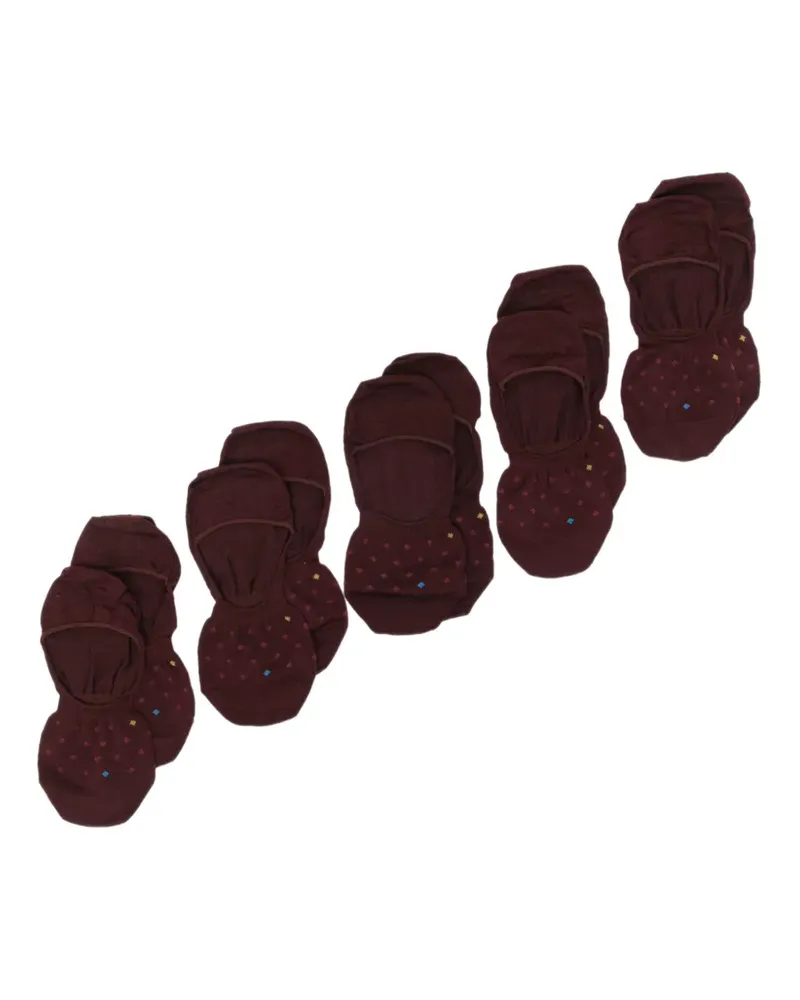 Ermenegildo Zegna diamond-pattern socks (set of five) - Rot Rot