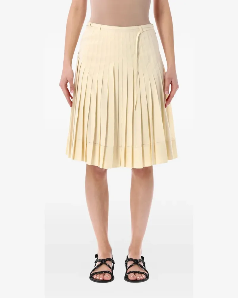 LOW CLASSIC pleated midi skirt - Gelb Gelb