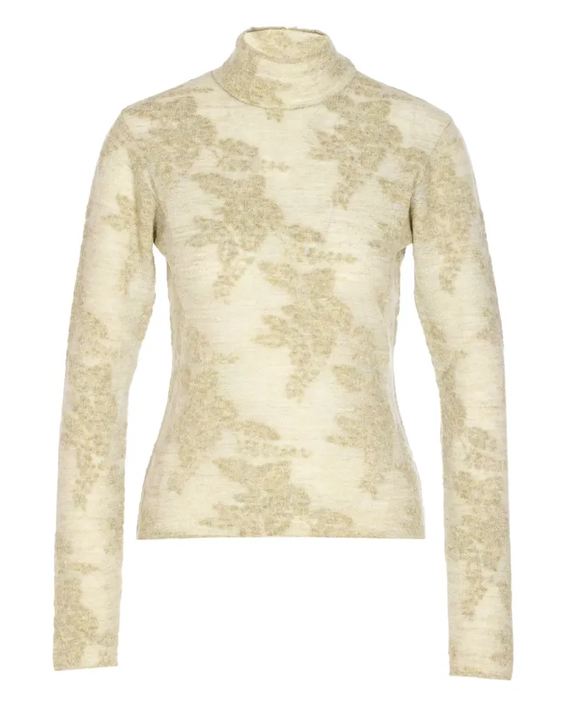 Ganni Pullover mit Logo-Print - Grün Grün
