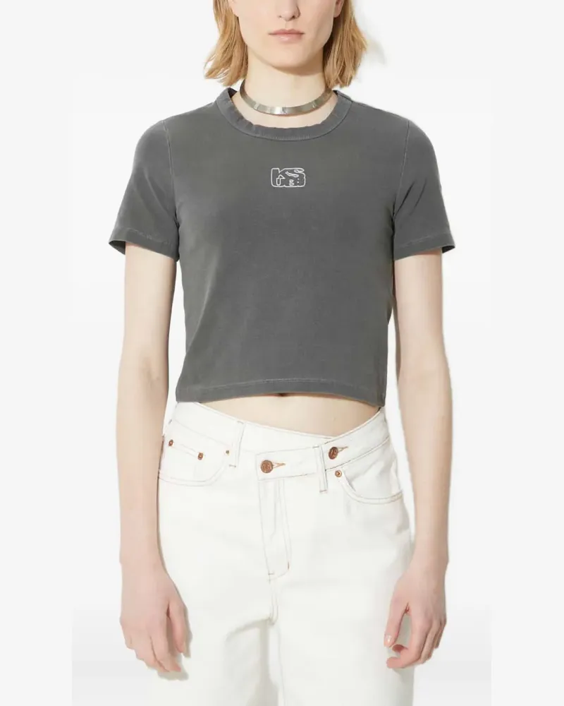 ksubi T-Shirt mit grafischem Print - Grau Grau