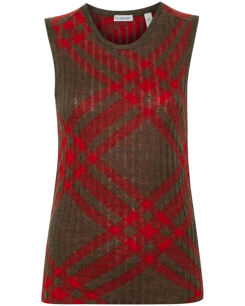 Burberry Tweed-Jacke mit Check - Braun Braun