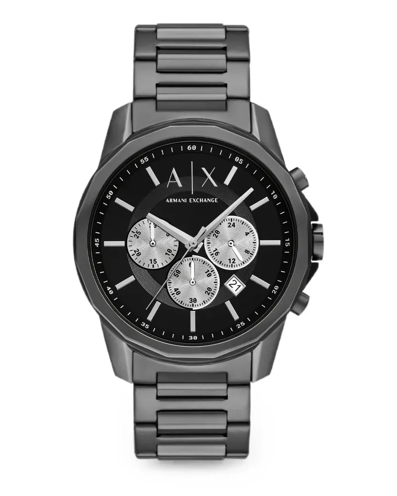 Armani Exchange round-case 44mm watch - Schwarz Schwarz
