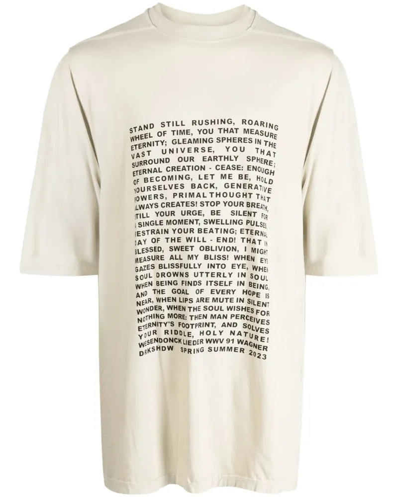 DRKSHDW by Rick Owens T-Shirt mit grafischem Print - Nude Nude
