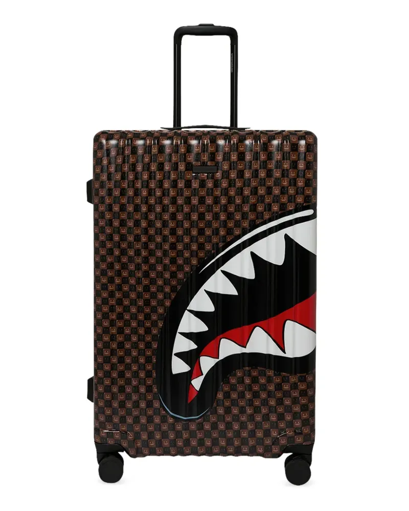 Sprayground Sharks in Paris Reisetasche mit Bubble-Check - Braun Braun