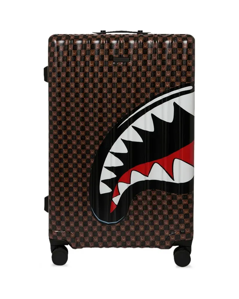 Sprayground Sharks in Paris Reisetasche mit Bubble-Check - Braun Braun