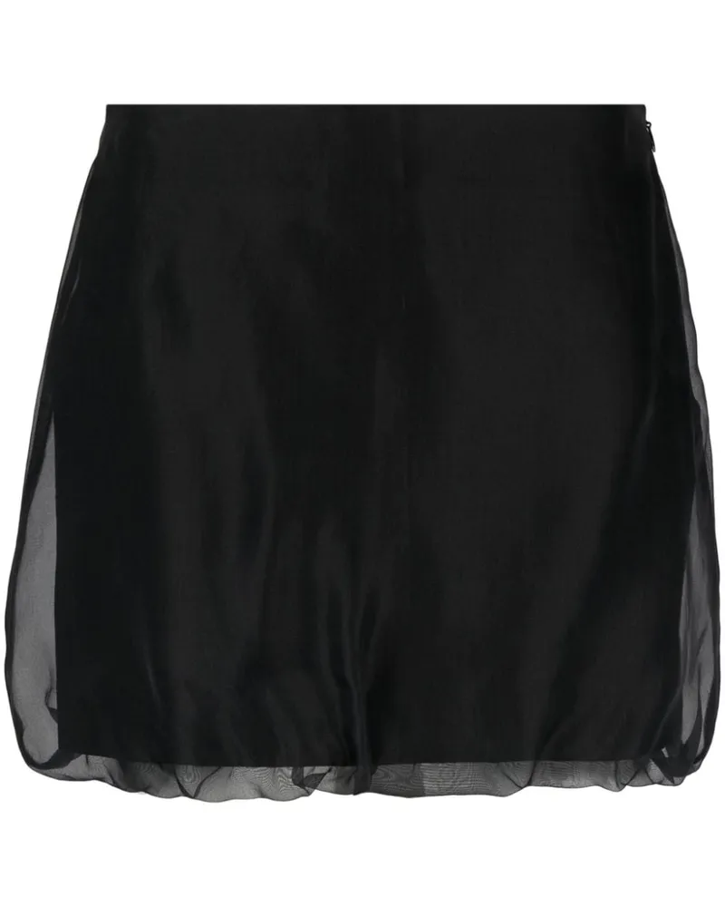 Blanca Midirock aus Seidensatin - Schwarz Schwarz
