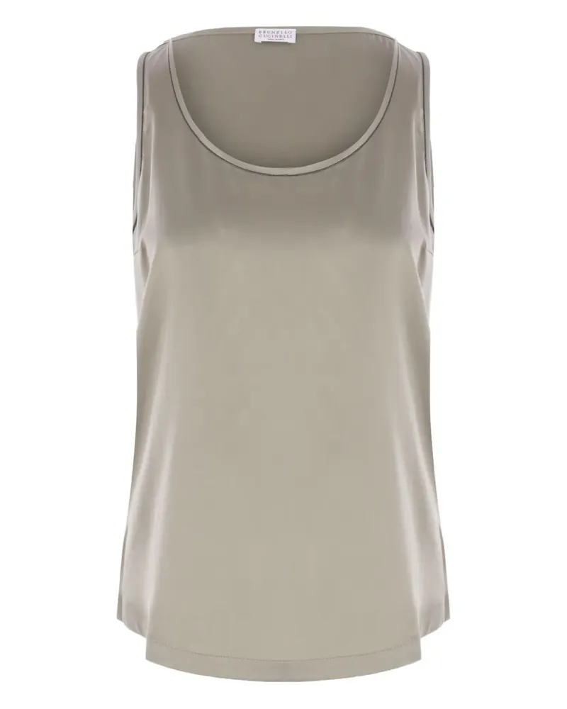 Brunello Cucinelli Top aus Seide - Nude Nude