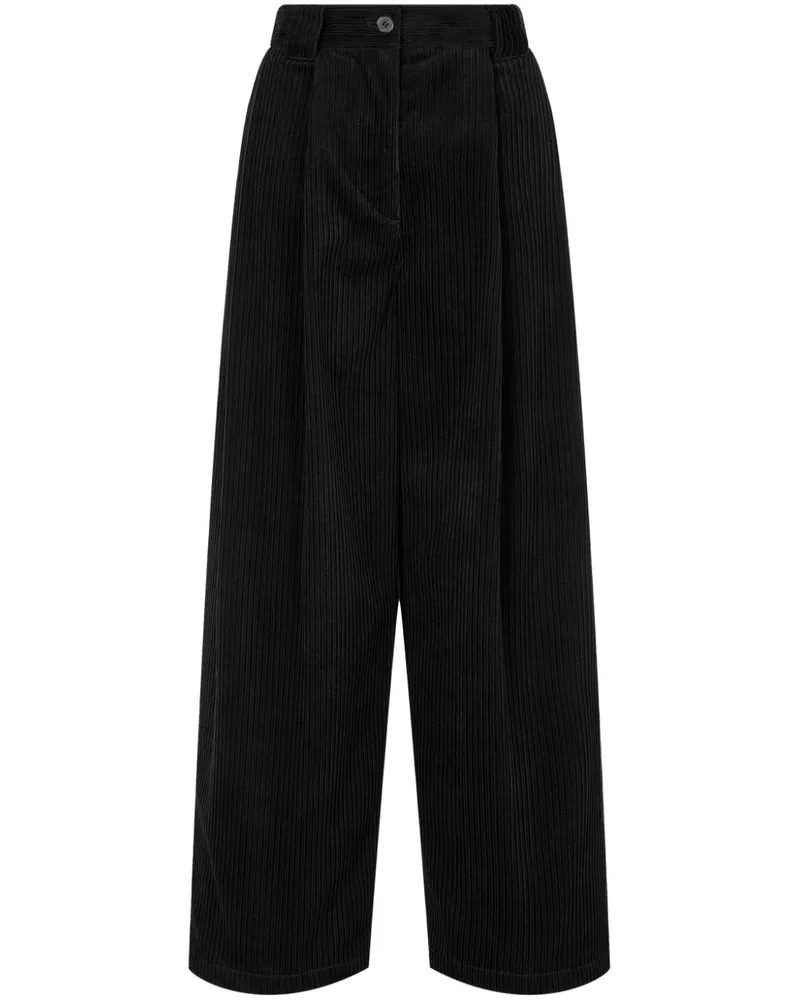 STUDIO TOMBOY Cordhose mit Biesen - Schwarz Schwarz