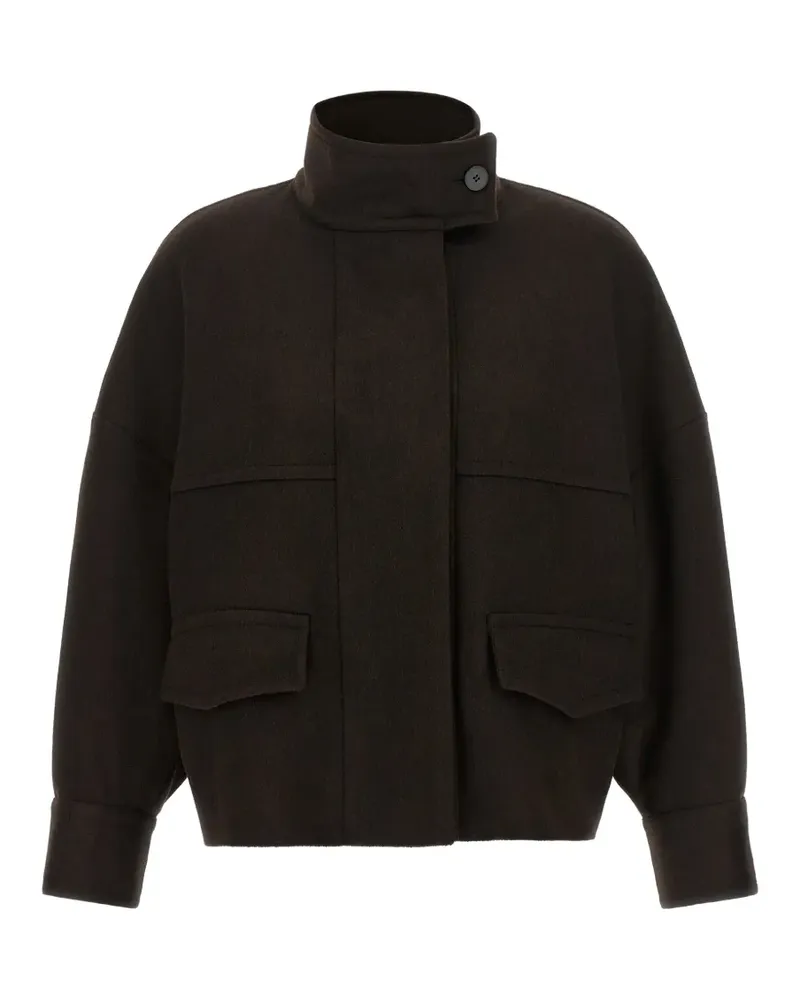 Alberto Biani Loro Piana Jacke mit hohem Kragen - Braun Braun