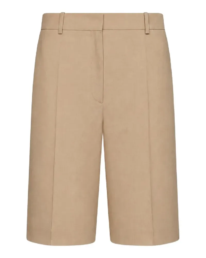 Totême pressed-crease straight-leg shorts - Nude Nude