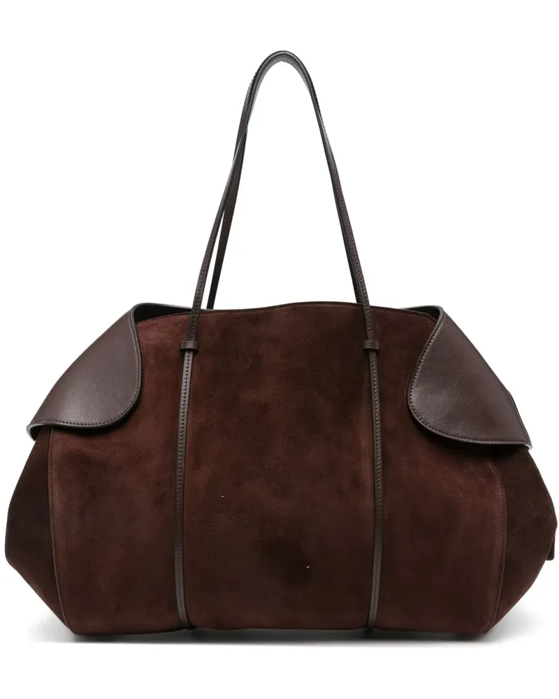 NEOUS Schultertasche mit Lederbesatz - Braun Braun
