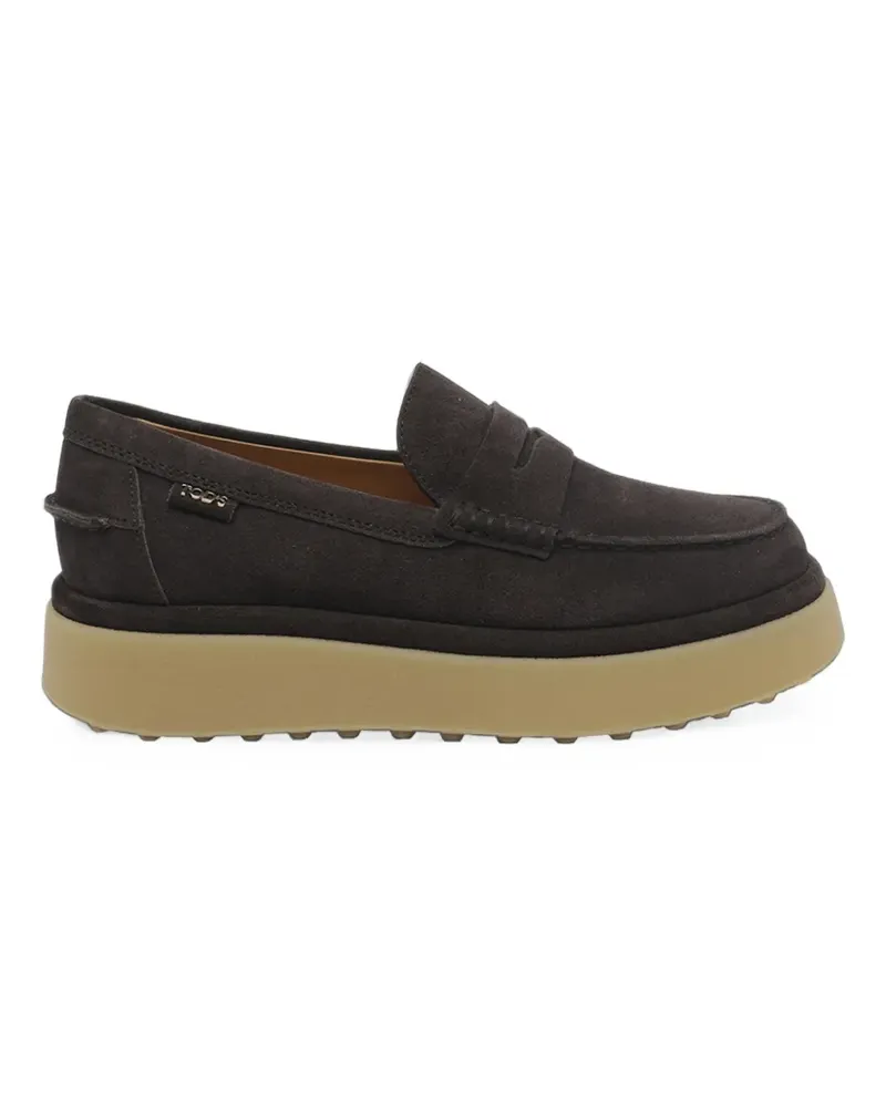 TOD'S suede platform loafers - Braun Braun