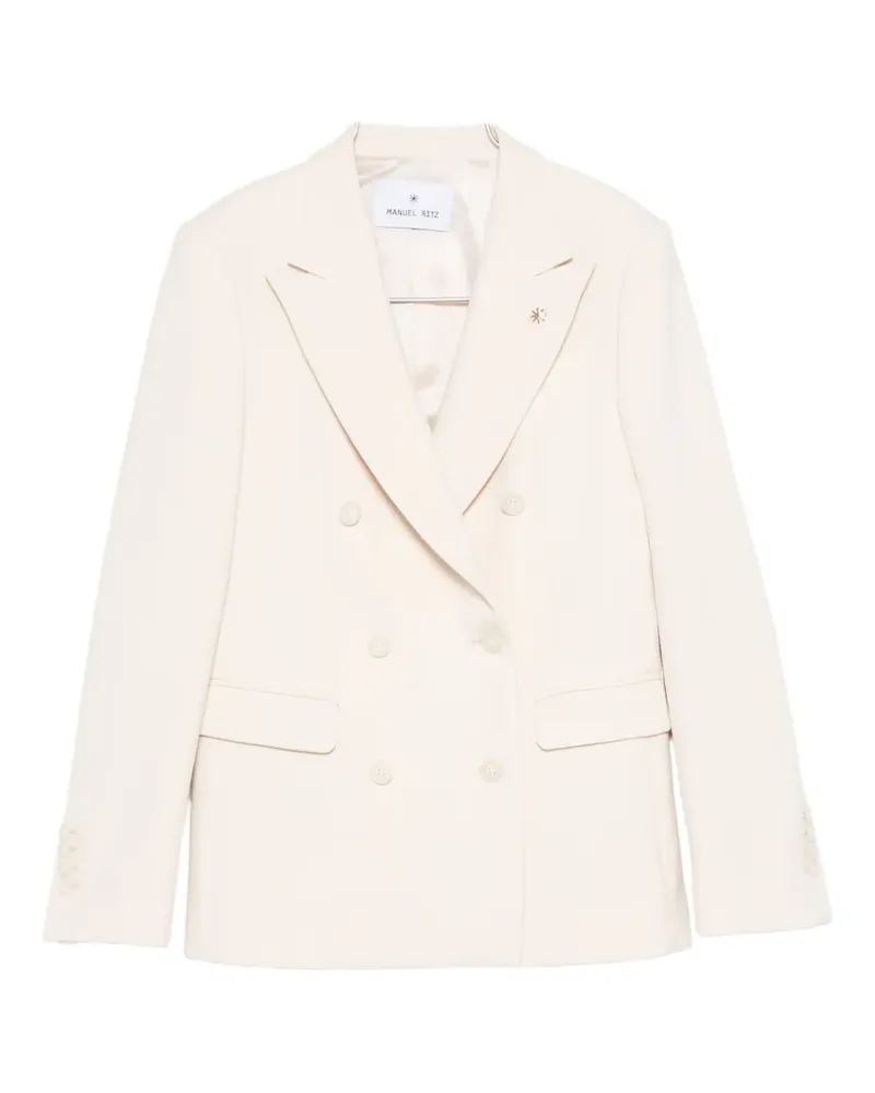 Manuel Ritz double-breasted blazer - Weiß Weiß