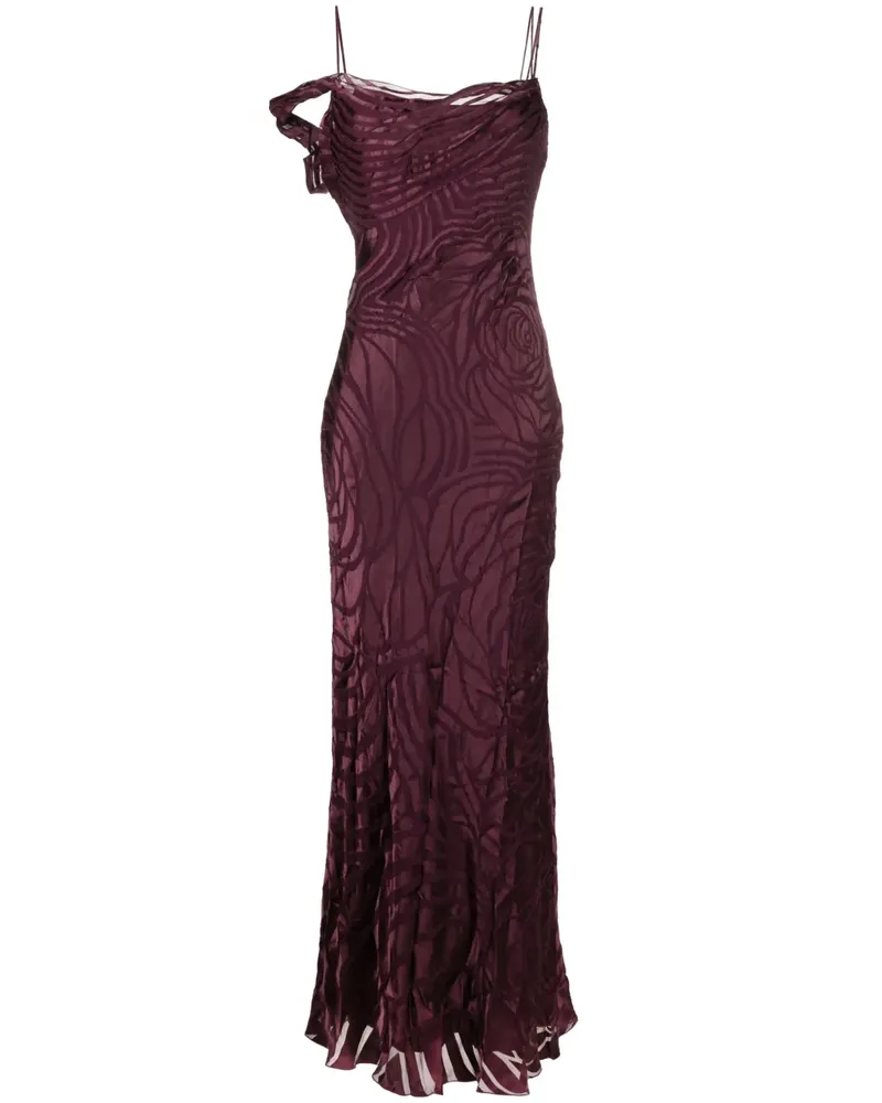 Alberta Ferretti Langes Kleid - Violett Violett