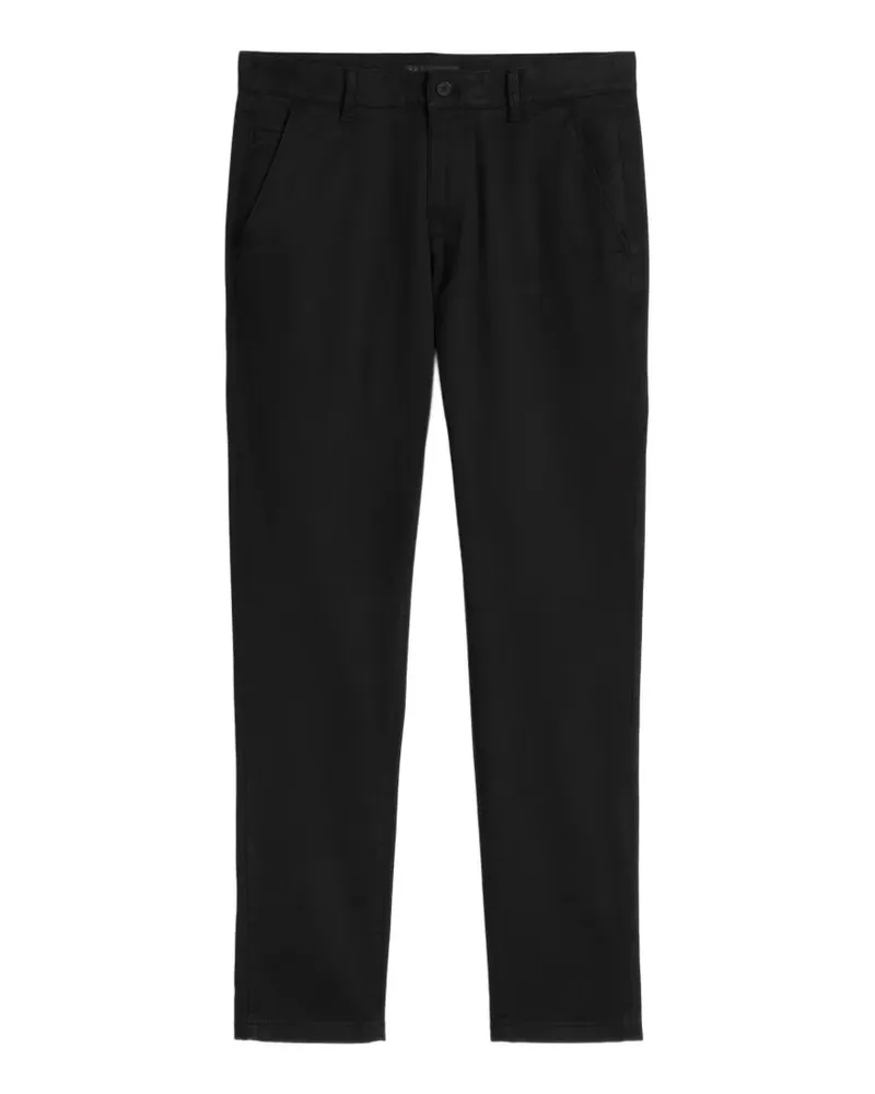 Marc O'Polo twill-texture slim-fit trousers - Schwarz Schwarz