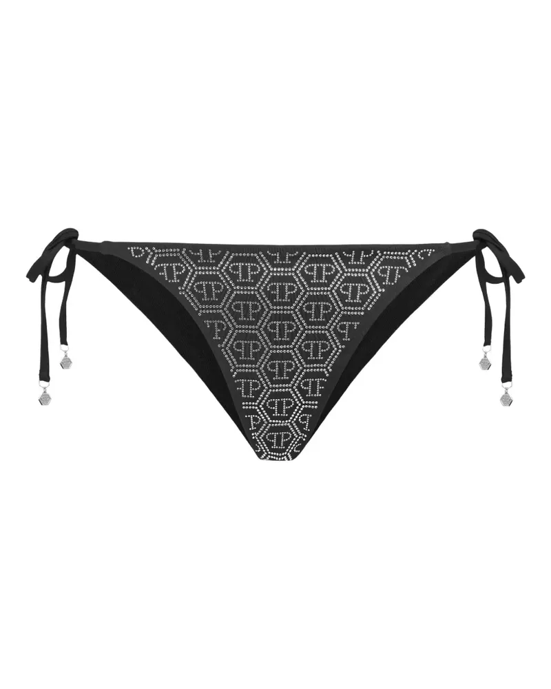 Philipp Plein Bikinihöschen mit Strassverzierung - Schwarz Schwarz