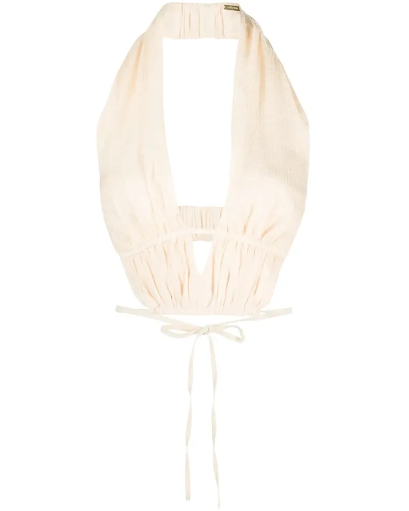 Cult Gaia Top mit Vichy-Karomuster - Nude Nude