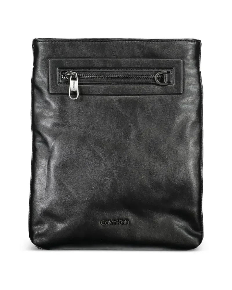Calvin Klein logo-appliqué messenger bag - Schwarz Schwarz