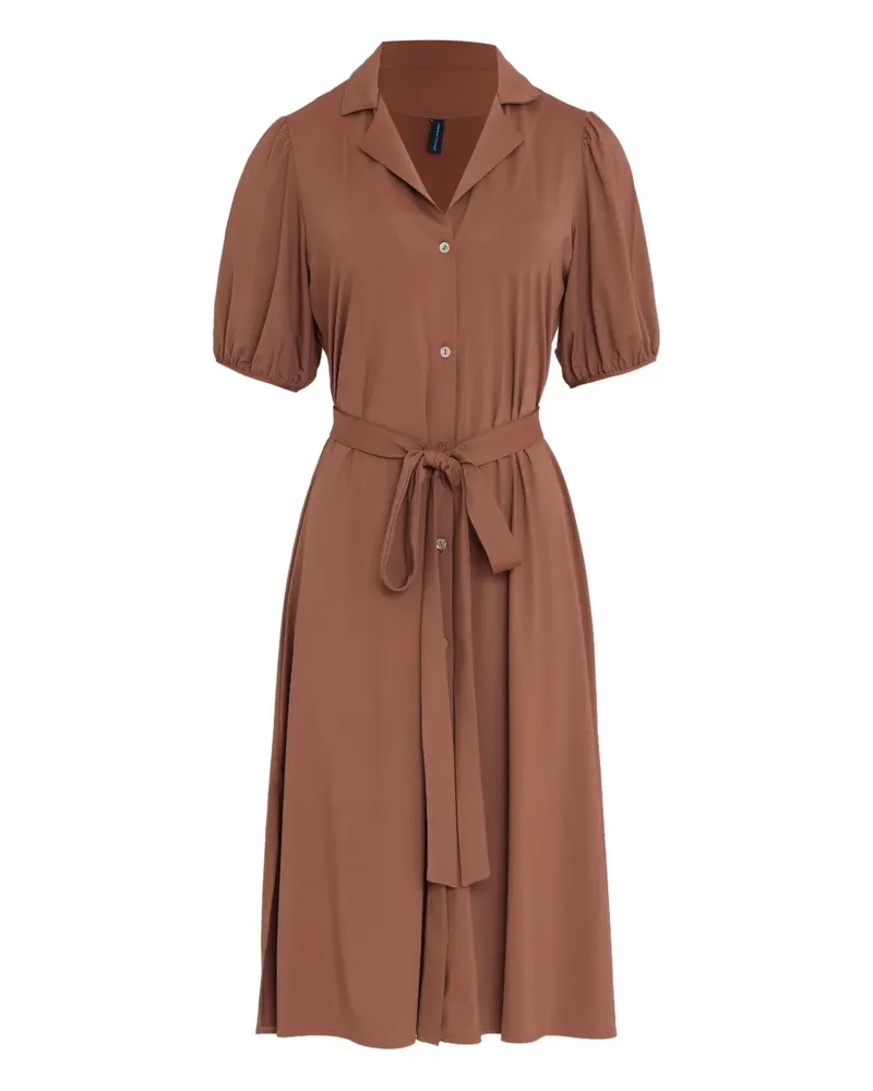 Lygia & Nanny puff-sleeve belted dress - Braun Braun