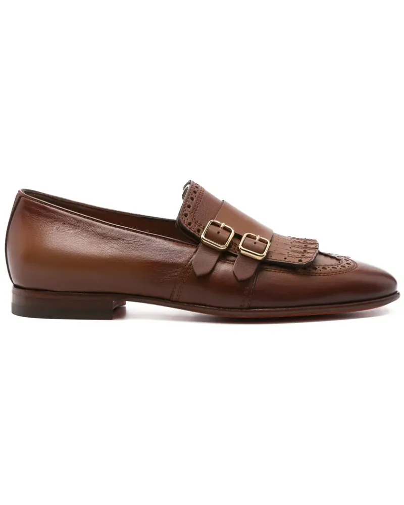 Santoni Loafer mit Fransen - Braun Braun