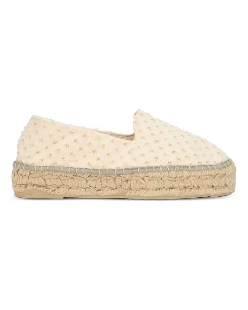 Manebí Strukturierte Espadrilles mit Plateau - Nude Nude