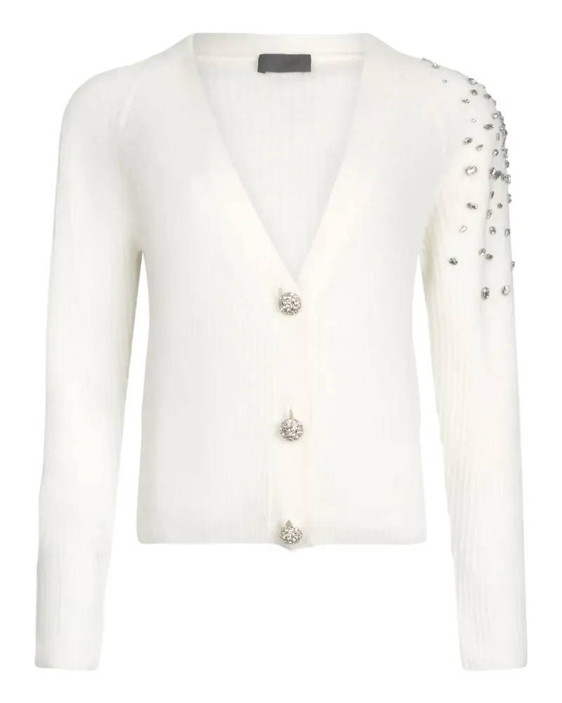 Liu Jo Cardigan mit Strass - Weiß Weiß