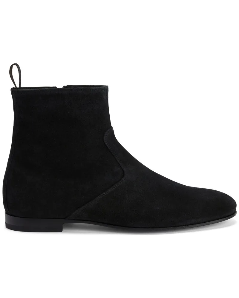 Giuseppe Zanotti Stiefel in Samtoptik - Schwarz Schwarz