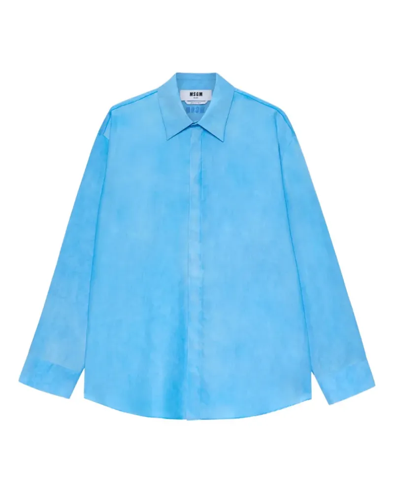 MSGM Langärmeliges Hemd - Blau Blau