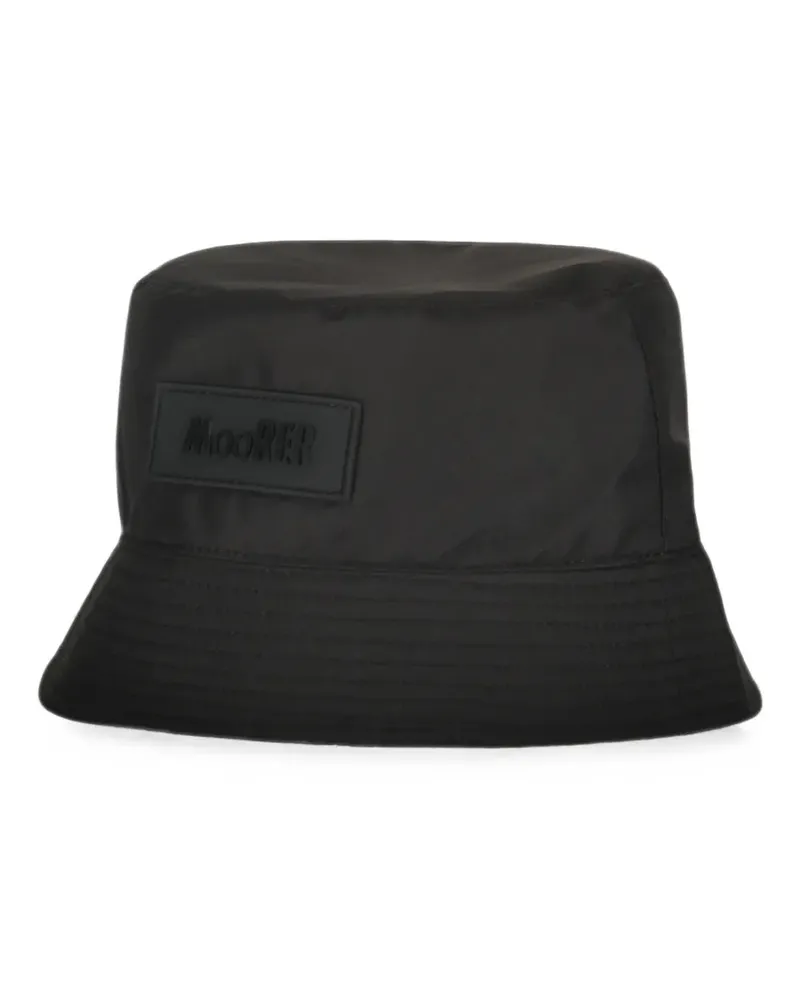 MOORER Fischerhut mit Logo-Patch - Schwarz Schwarz
