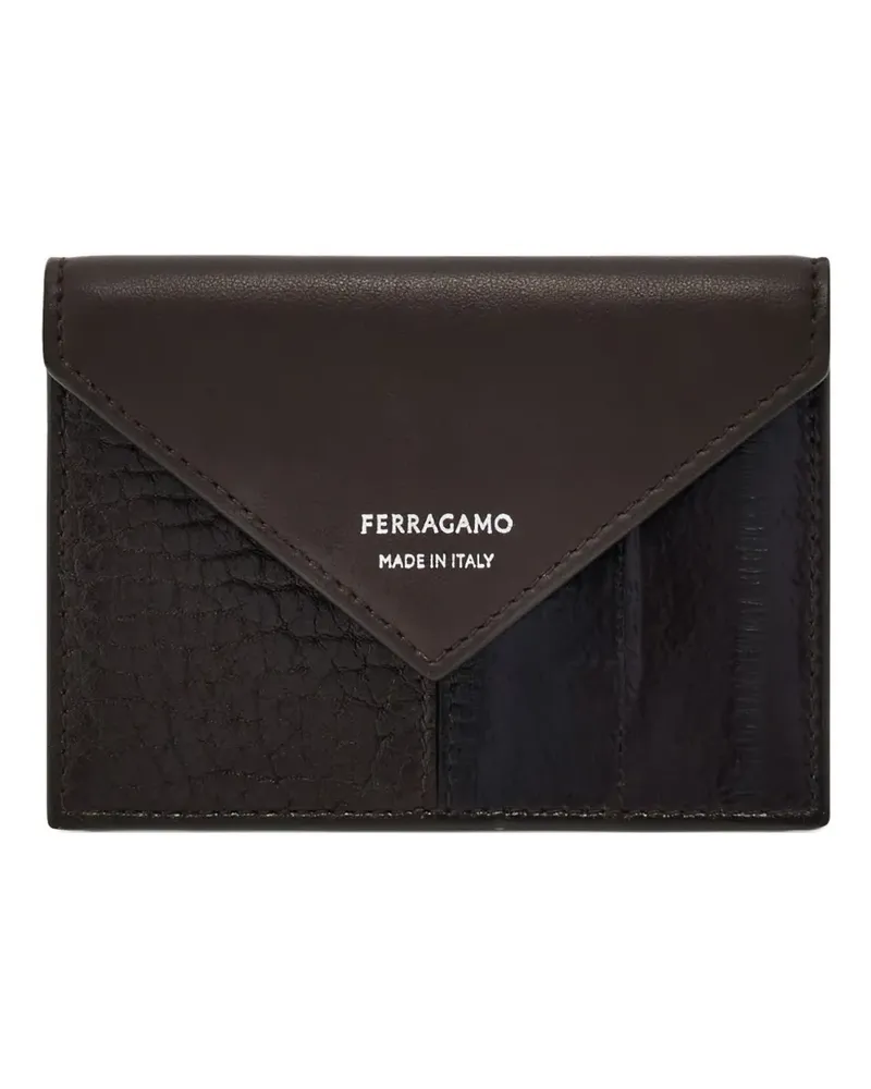 Ferragamo Kartenetui in Kuvertform - Braun Braun