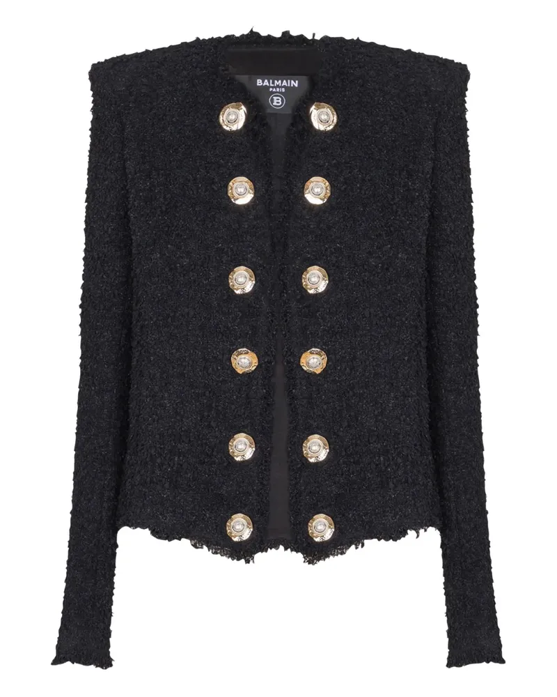 Balmain Jacke aus Tweed - Schwarz Schwarz