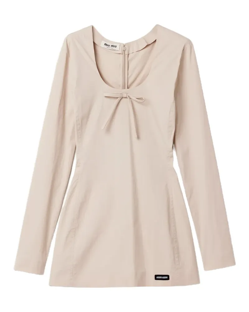 Miu Miu Minikleid aus Stretch-Popeline - Nude Nude