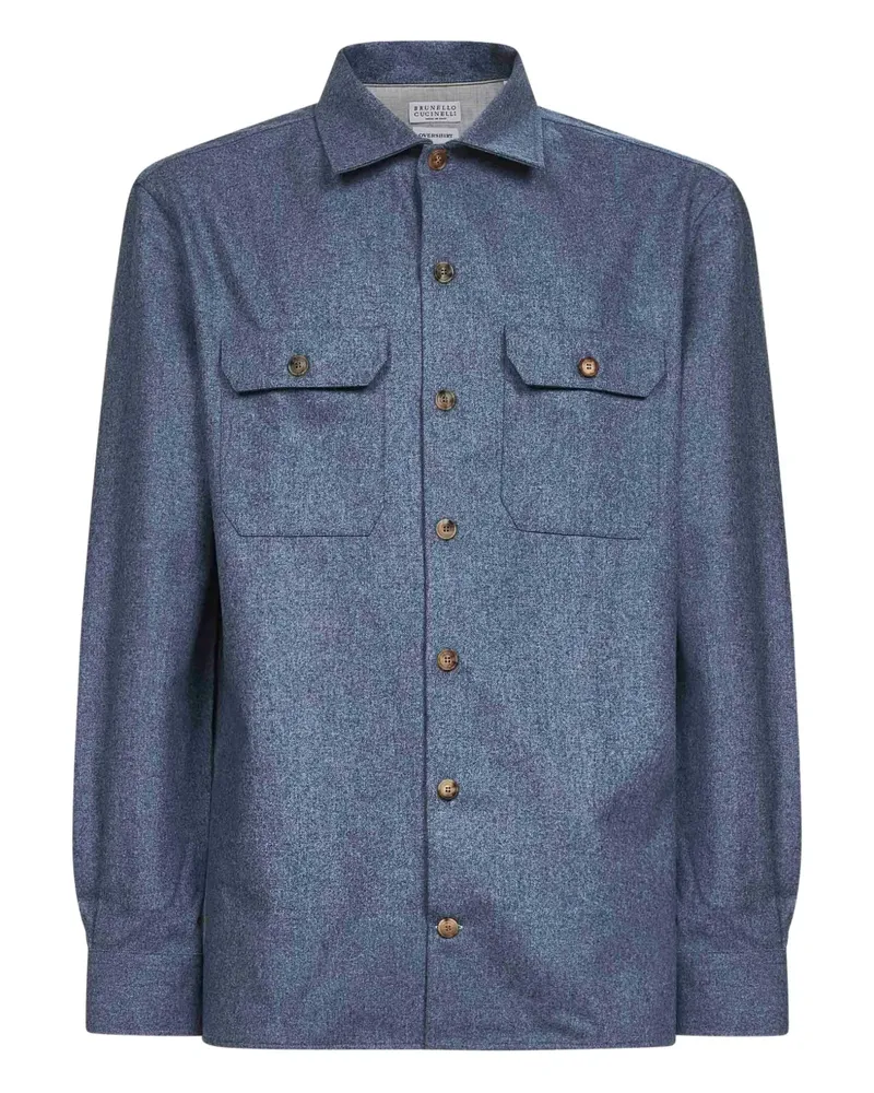 Brunello Cucinelli Hemd mit aufgesetzter Tasche - Blau Blau