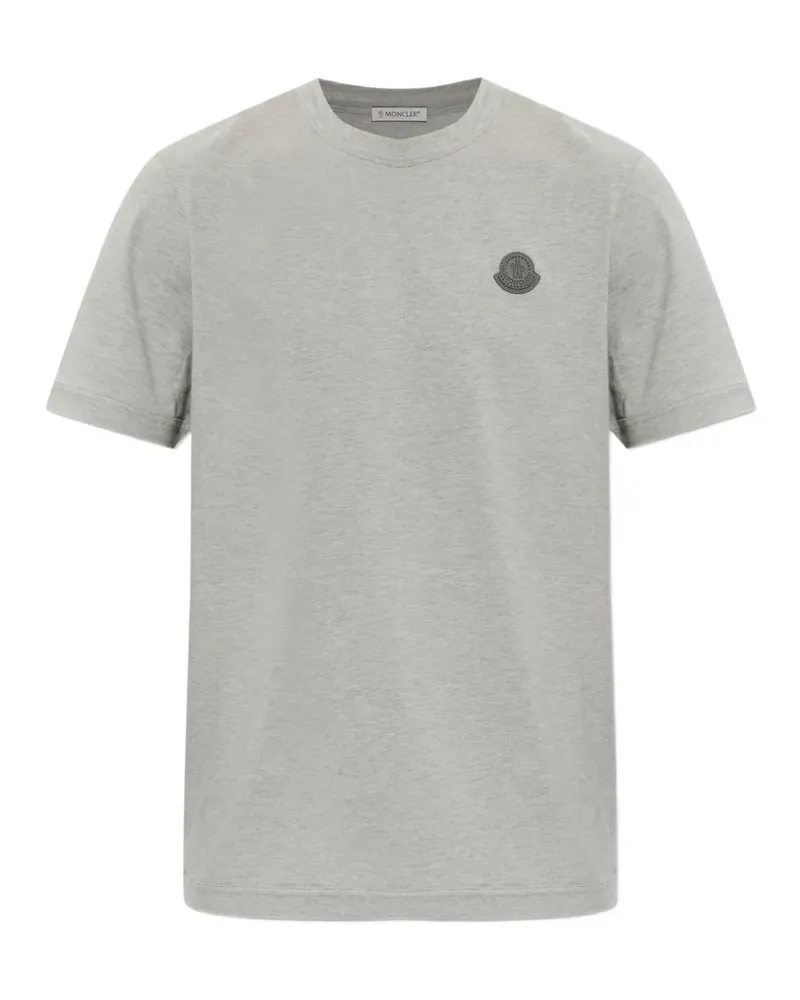 Moncler logo-patch T-shirt - Grau Grau