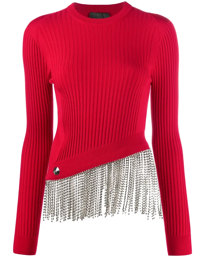 Philipp Plein Geripptes Oberteil - Rot Rot