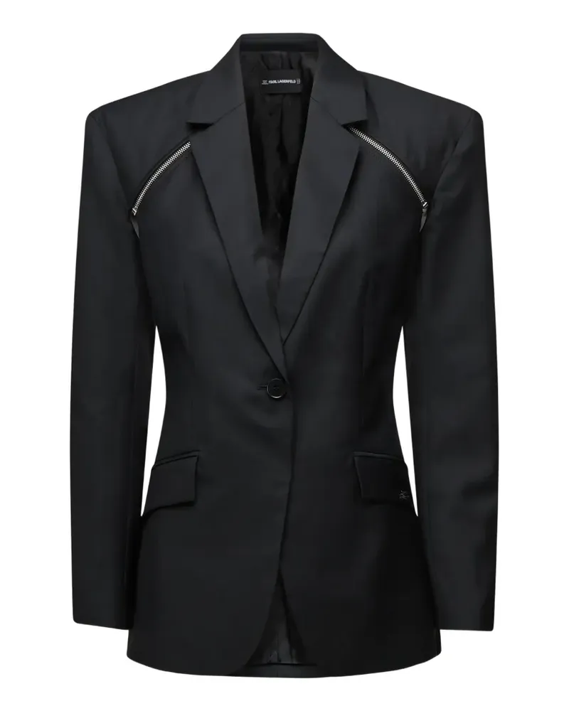 Karl Lagerfeld long-sleeves blazer - Schwarz Schwarz