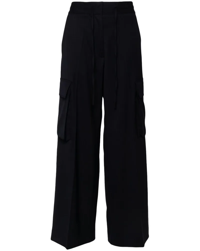 P.A.R.O.S.H. Cargohose aus Gabardine - Blau Blau