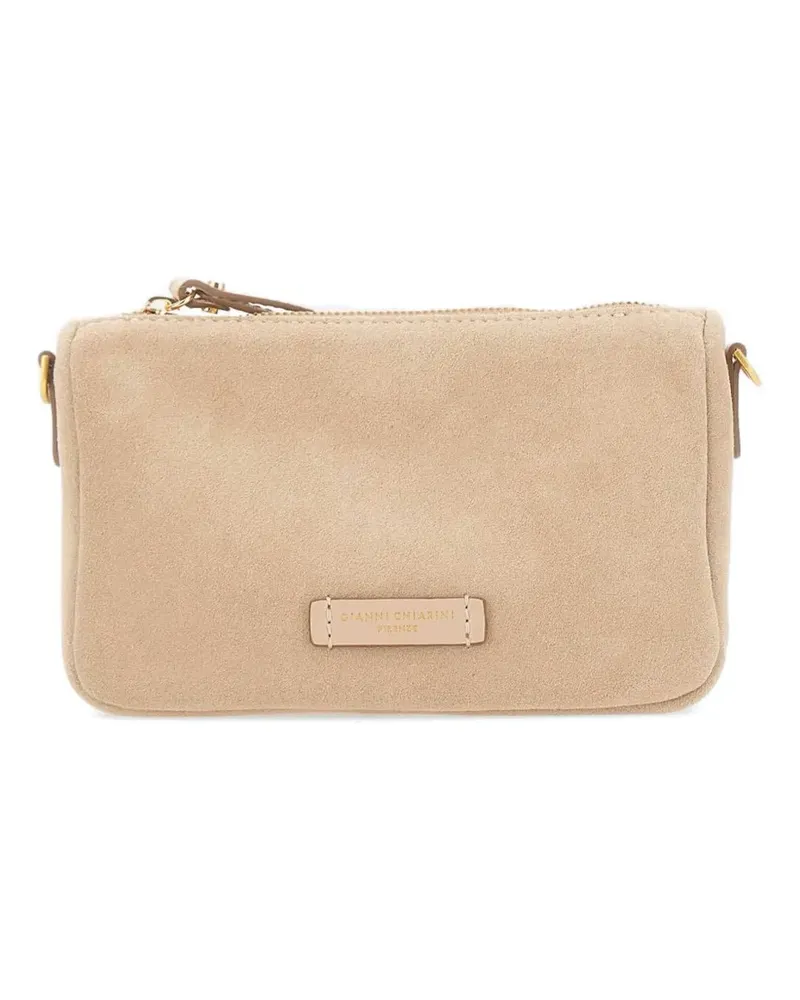 Gianni Chiarini Nora Pouch zip suede pouch - Nude Nude