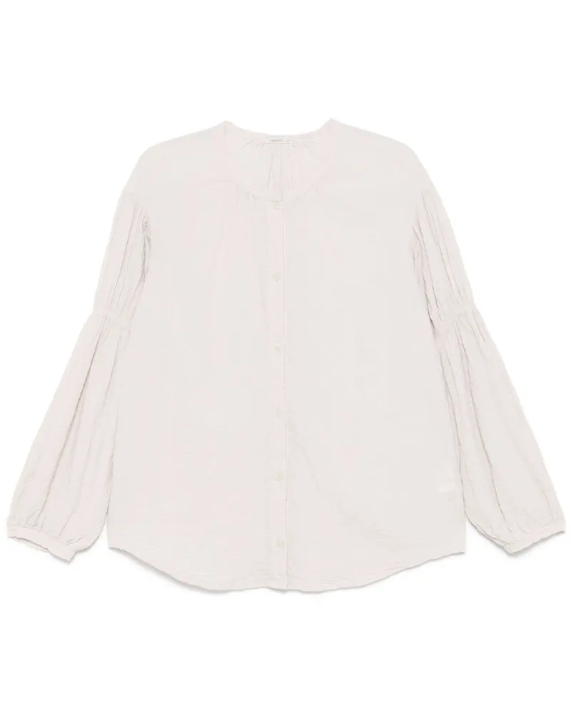 TRANSIT Bluse in Knitteroptik - Weiß Weiß