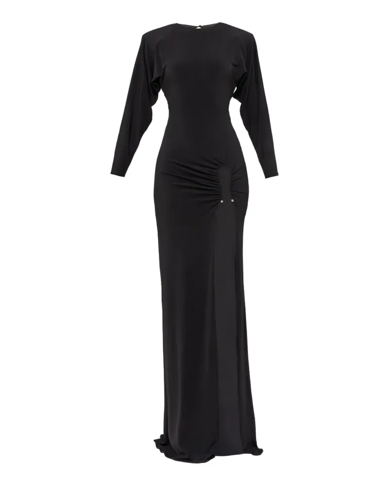 NISSA open-back maxi dress - Schwarz Schwarz