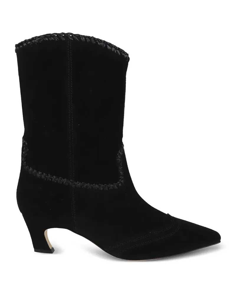 Ermanno Scervino topstitch heeled boots - Schwarz Schwarz