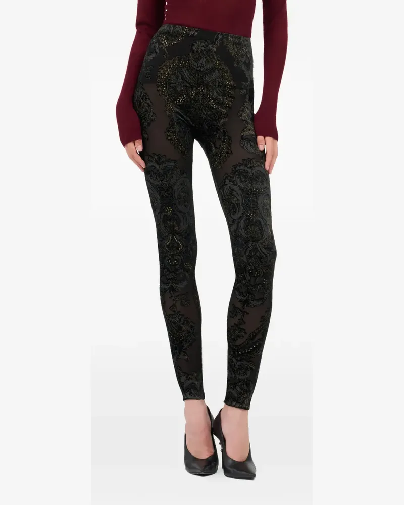 Roberto Cavalli ornamental-print leggings - Schwarz Schwarz