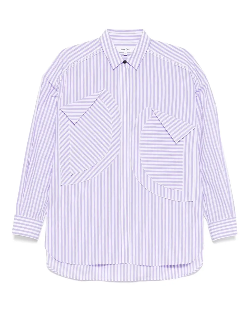 ENFÖLD Hemd mit Applikation - Violett Violett